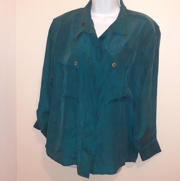 π3 for $25π100% Silk Shirt-Jade π¨π¦Small-Medium